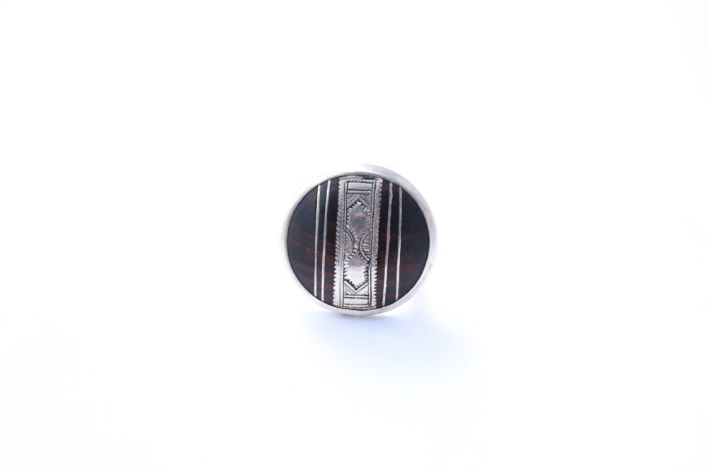 Tuareg-Ring S aus Silber 925 und Ebenholz