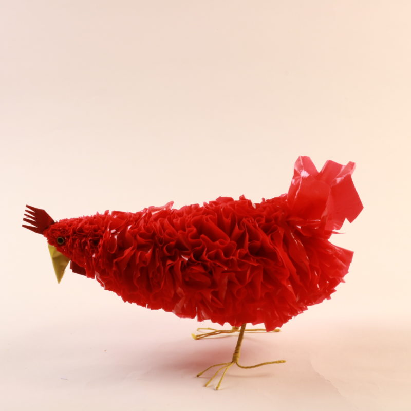 Hühner aus Recycling-Plastik