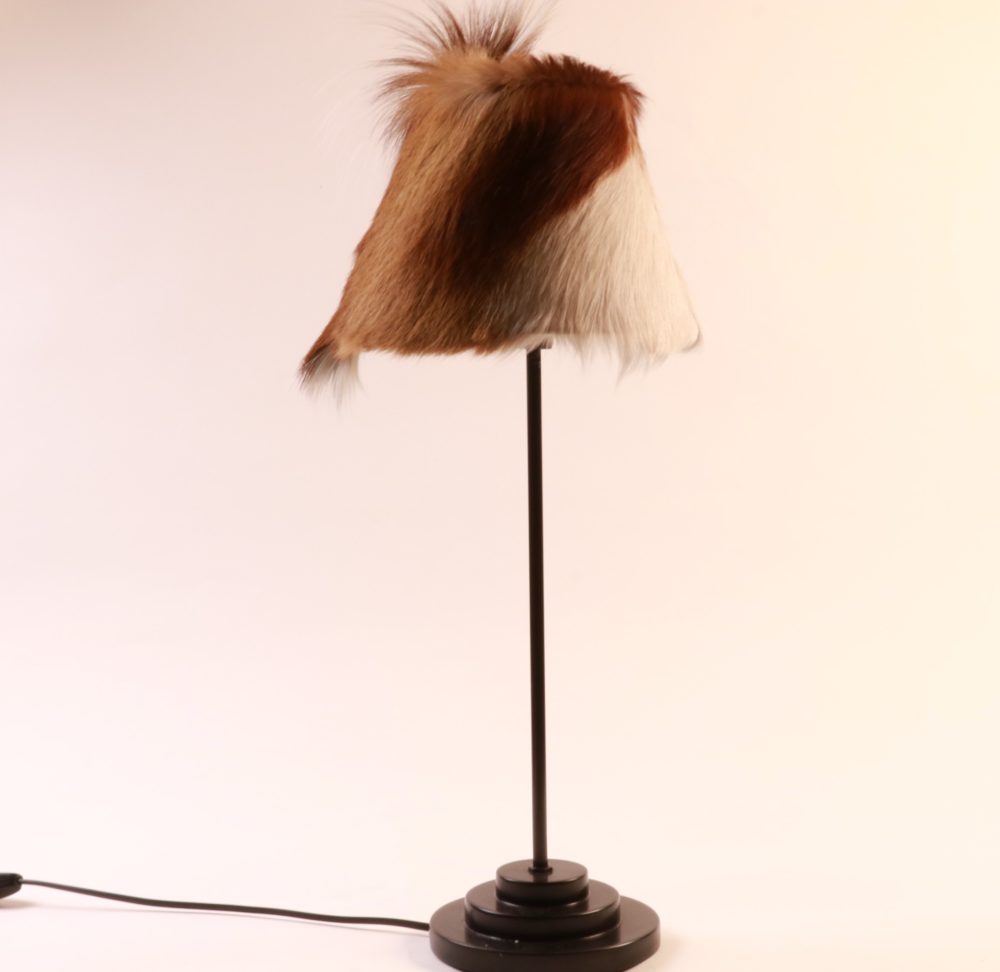 Lampe avec fourrure de springbok