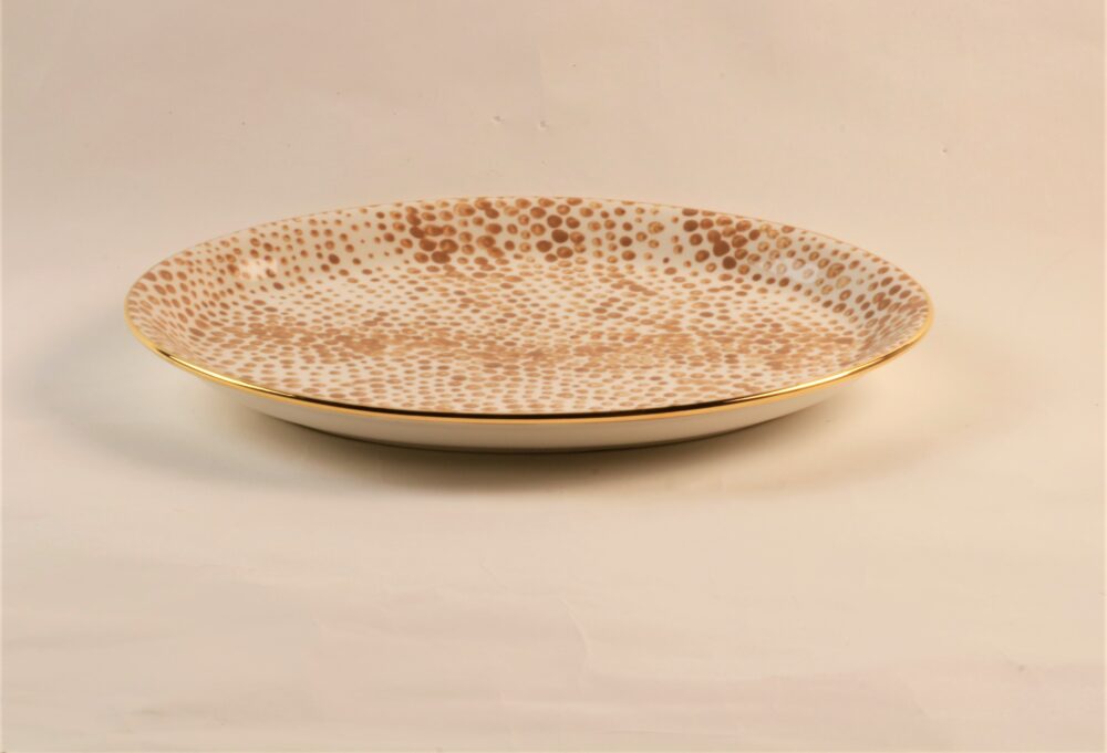 Plateau en céramique beige