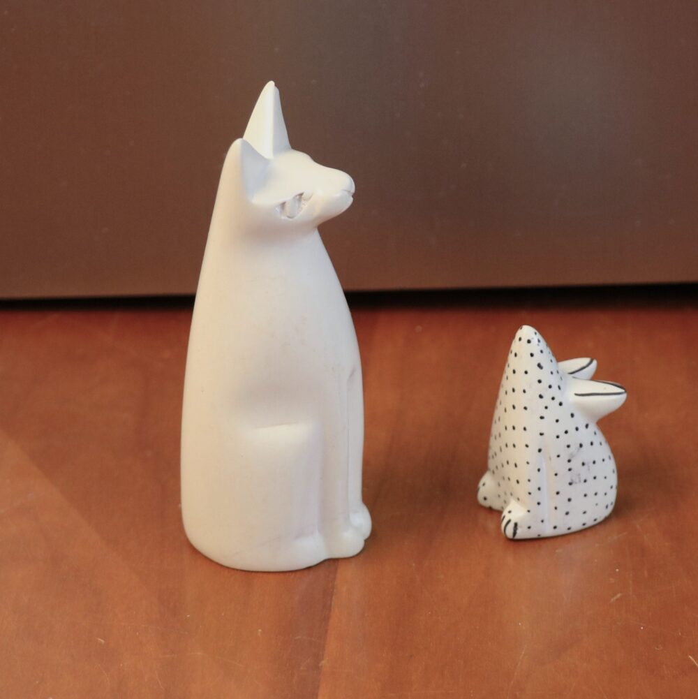 Weisse Katze aus Speckstein