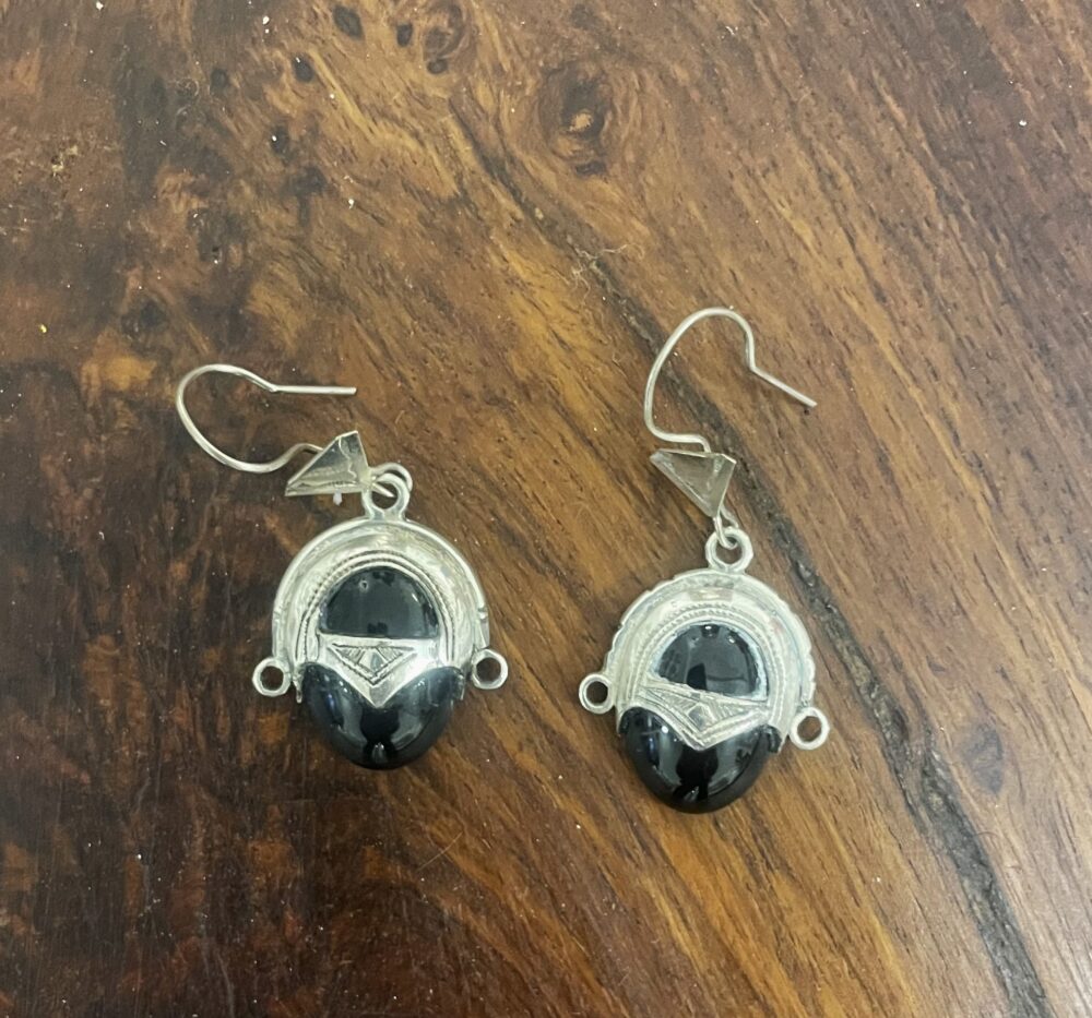 Ohrschmuck Silber/ Onyx A